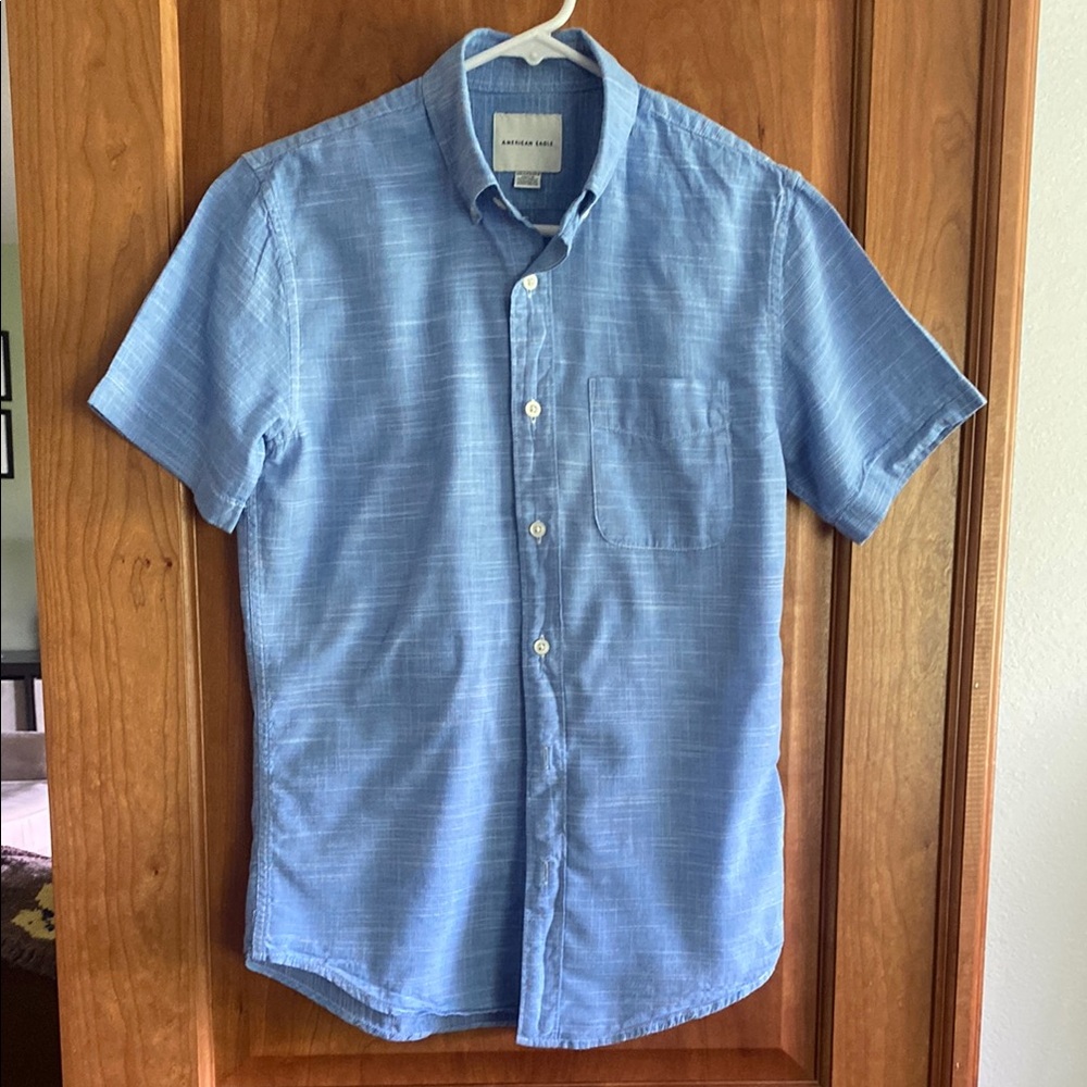 American Eagle Outfitters Blue Button Down Shirt